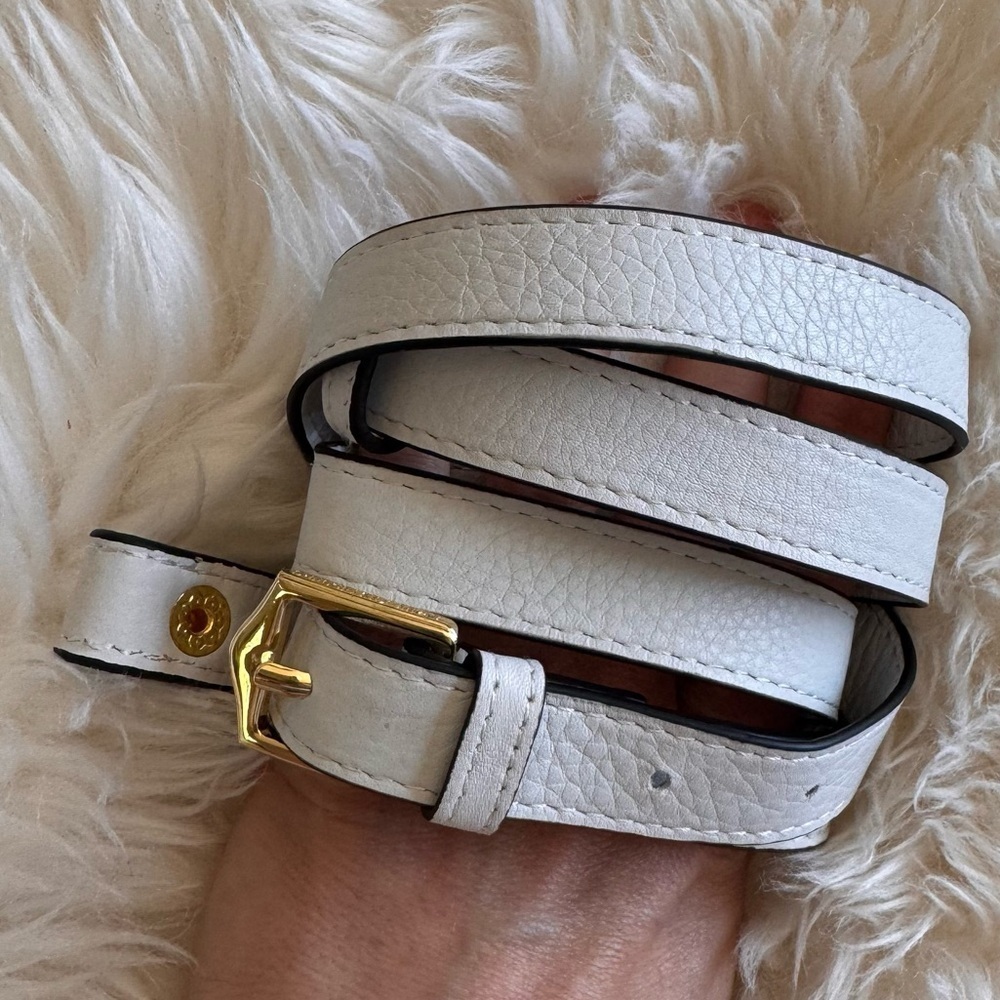 Aimee Kestenberg Crossbody Strap ONLY replacement white leather gold hardware